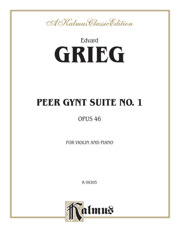 Peer Gynt Suite No. 1, Opus 46 Cover Image