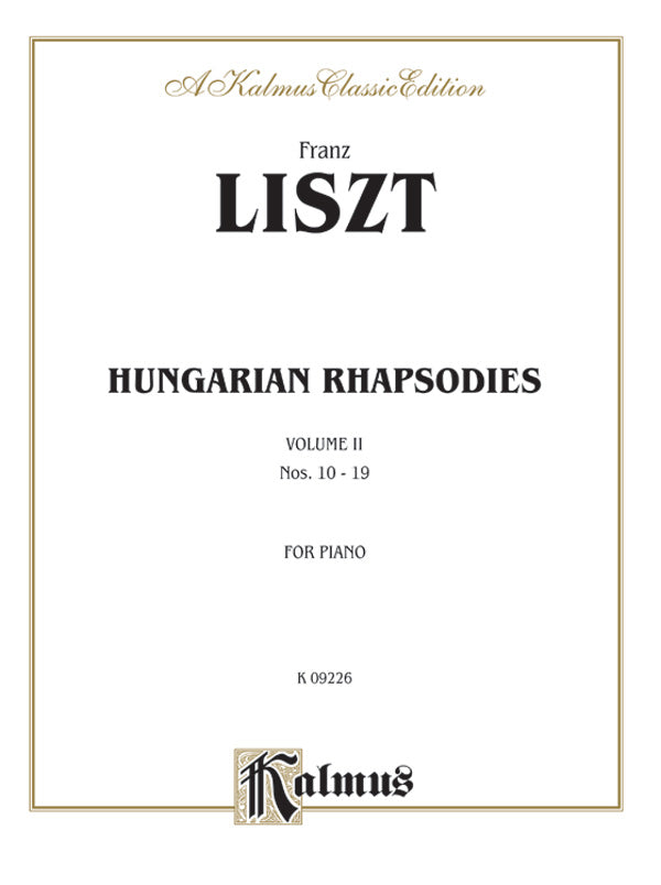Liszt: Hungarian Rhapsodies (Volume II, Nos. 10-19) Sheet Music Preview