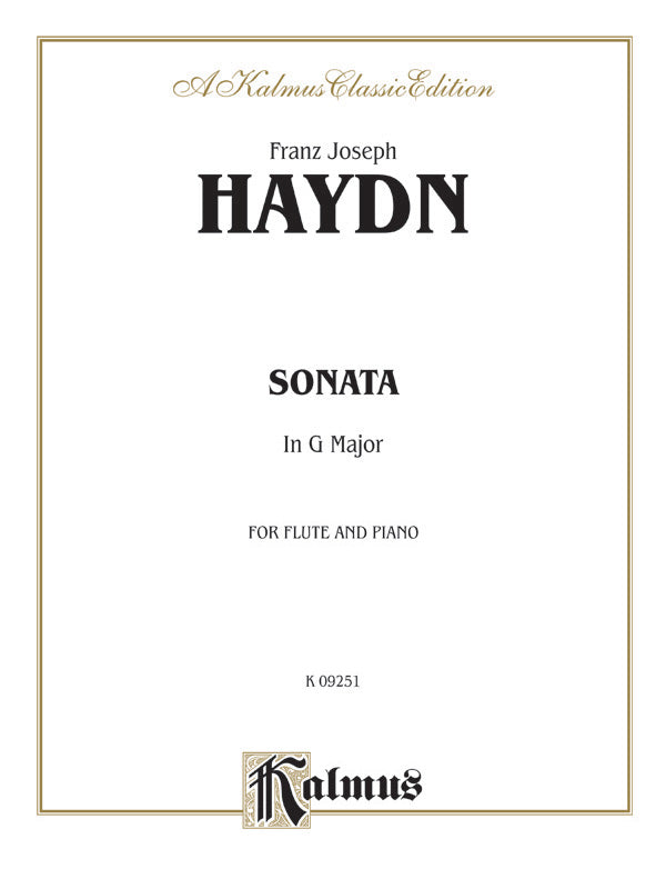 Haydn: Sonata in G Major Sheet Music Preview