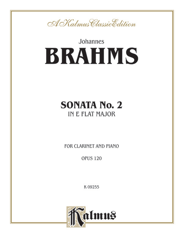 Brahms: Sonata No. 2 in E flat Major, Op. 120 Sheet Music Preview