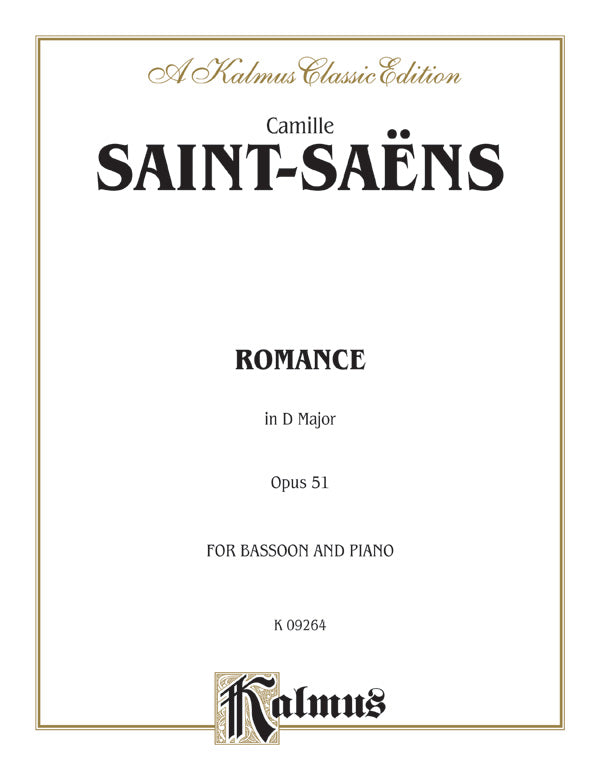 Saint-Saëns: Romance in D Major, Op. 51 Sheet Music Preview