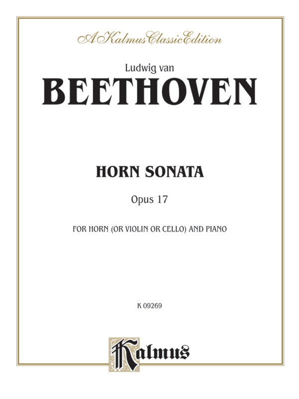 Horn Sonata, Op. 17 Sheet Music Preview