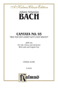 Cantata No. 93 -- Wer nur den lieben Gott lasst walten Cover Image
