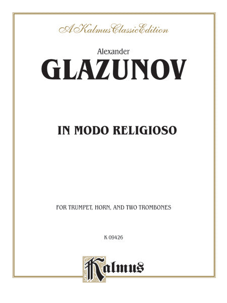 Glazunov: In Modo Religioso, Op. 38 Sheet Music Preview