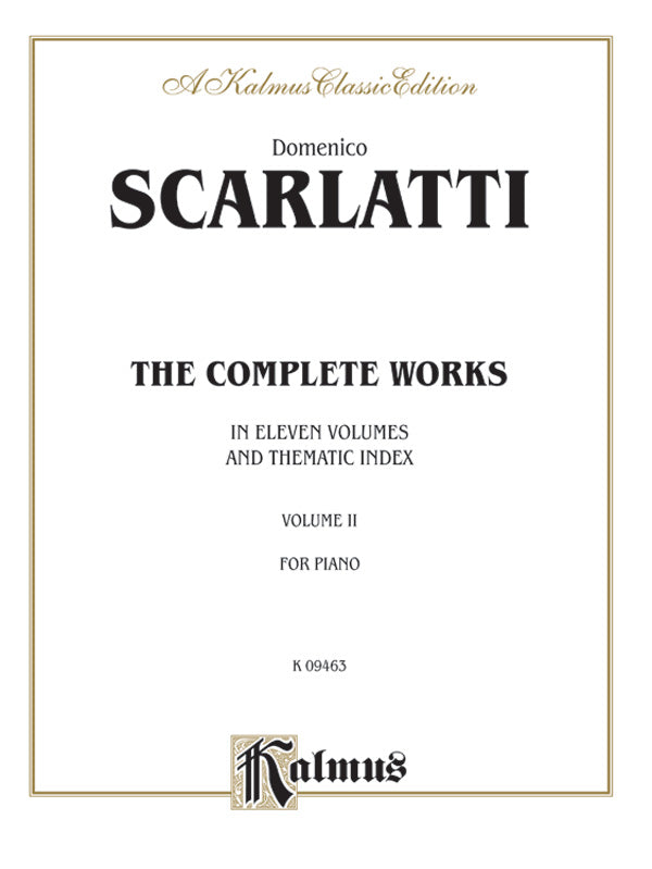 Scarlatti: The Complete Works, Volume II Sheet Music Preview