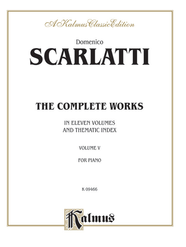 Scarlatti: The Complete Works, Volume V Sheet Music Preview