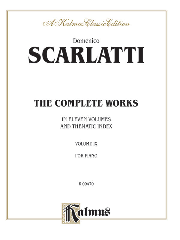 Scarlatti: The Complete Works, Volume IX Sheet Music Preview