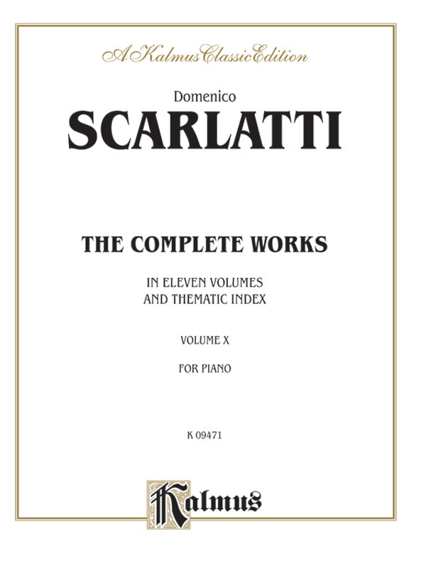 Scarlatti: The Complete Works, Volume X Sheet Music Preview