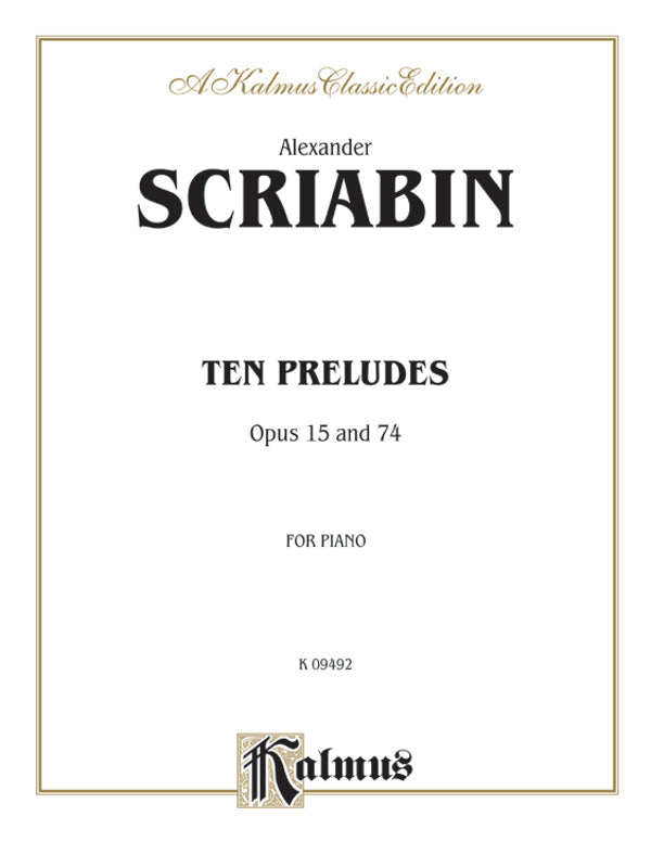 Scriabin: Ten Preludes Sheet Music Preview