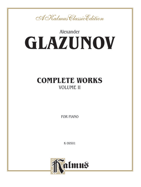 Glazunov: Complete Works (Volume II) Sheet Music Preview