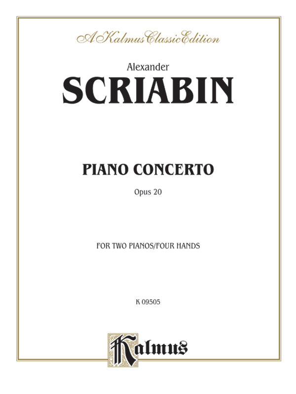 Scriabin: Piano Concerto, Op. 20 Sheet Music Preview