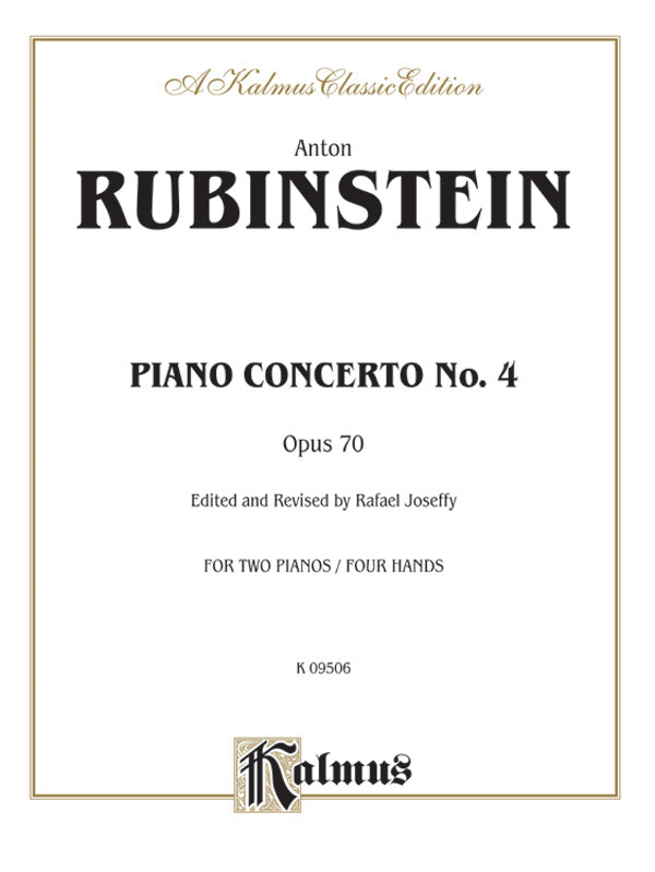 Rubinstein: Piano Concerto No. 4, Op. 70 Sheet Music Preview