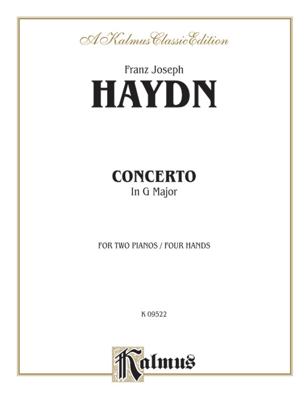 Haydn: Piano Concerto in G Major Sheet Music Preview
