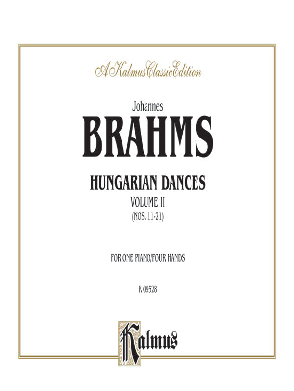 Brahms: Hungarian Dances, Volume II Sheet Music Preview