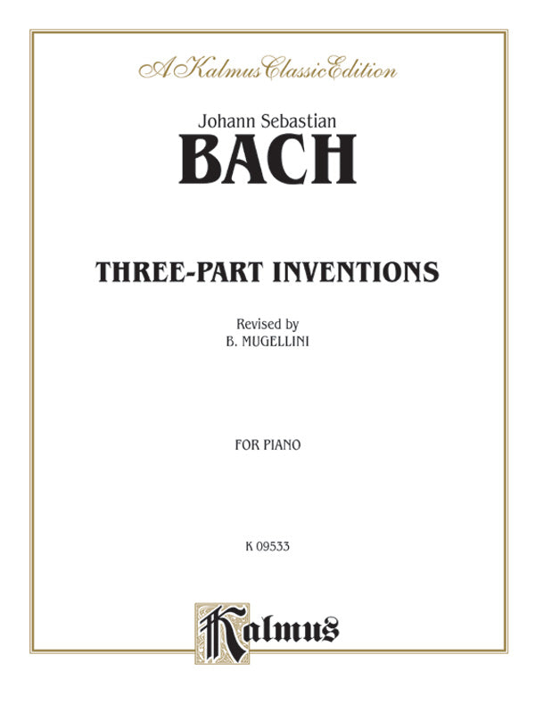 Bach: Three-Part Inventions (Ed. Mugellini) Sheet Music Preview