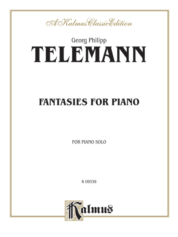 Telemann: Fantasies for Piano Sheet Music Preview