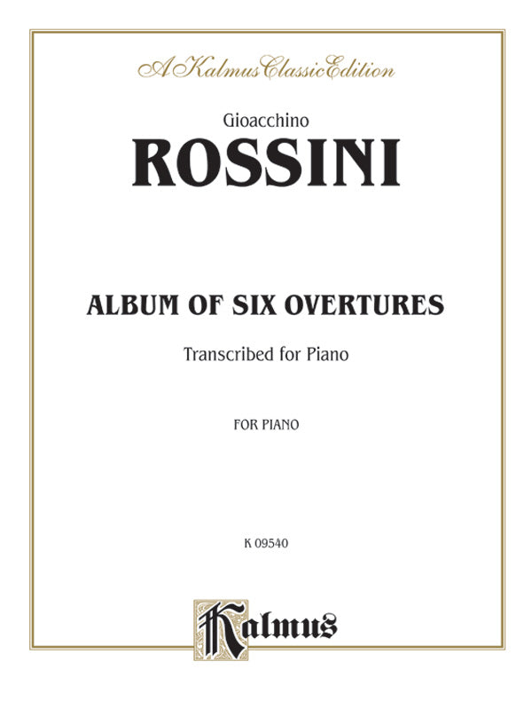 Rossini: Album of Six Overtures Sheet Music Preview