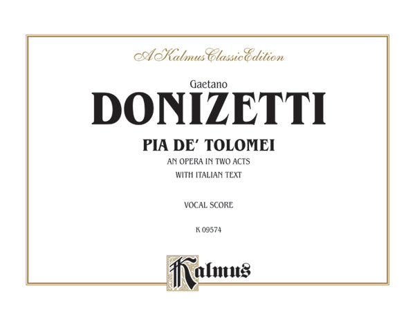 Pia De Tolomei Cover Image