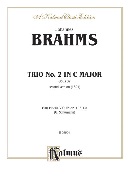 Brahms: Trio No. 2 in C Major, Op. 87 Sheet Music Preview