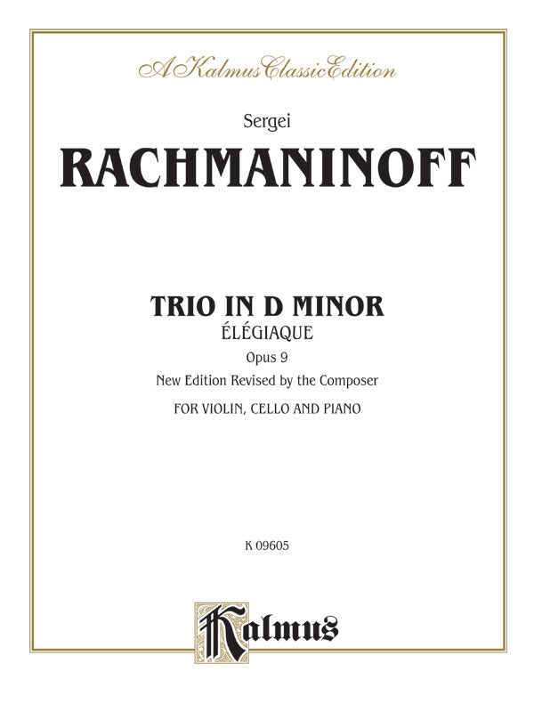 Trio Elegiaque, Opus 9 Cover Image