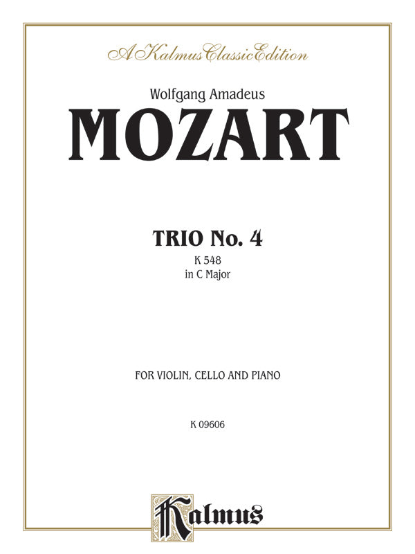 Trio No. 4 in C Major, K. 548 Cover Image