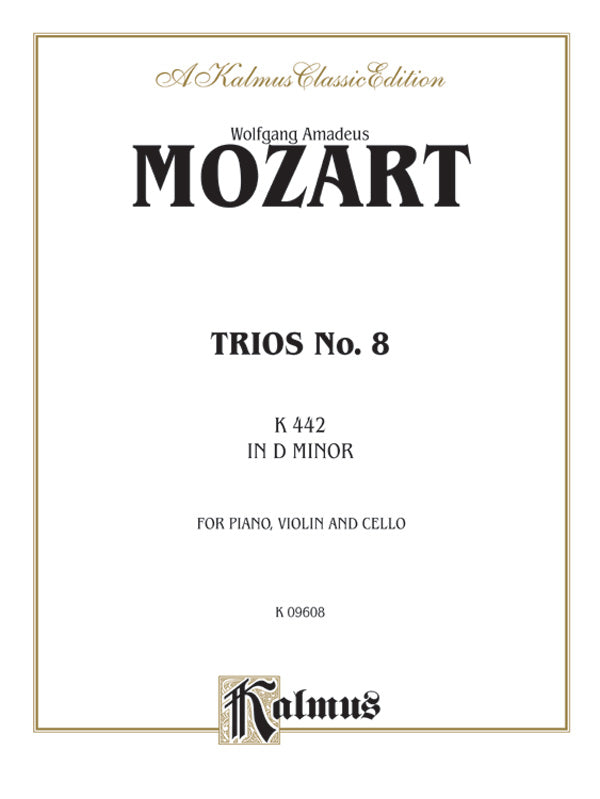 Mozart: Trio No. 8 in D Minor, K. 442 Sheet Music Preview