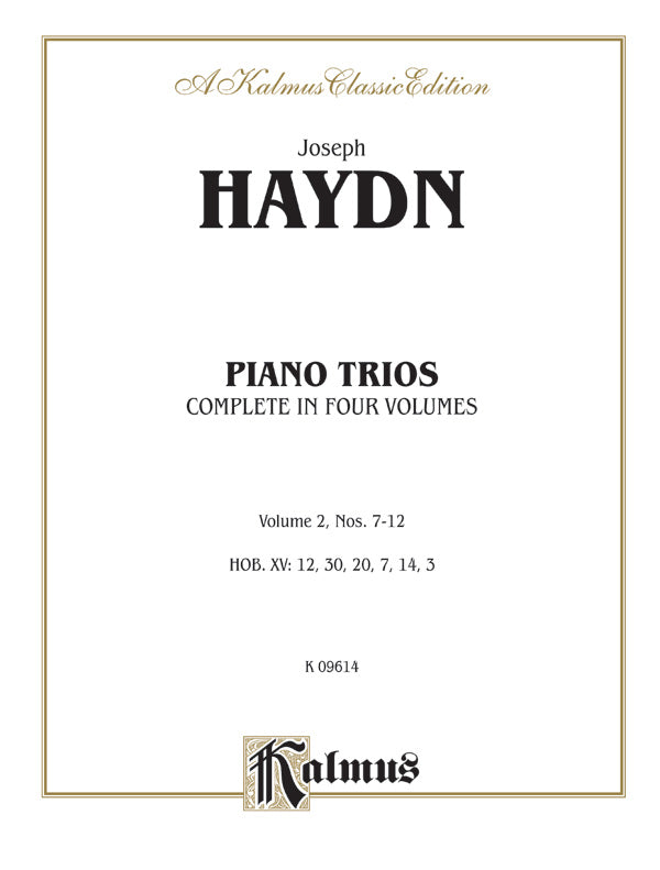 Haydn: Piano Trios, Volume II (Nos. 7-12) Sheet Music Preview