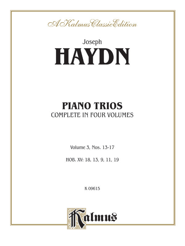 Haydn: Piano Trios, Volume III (Nos. 13-17) Sheet Music Preview
