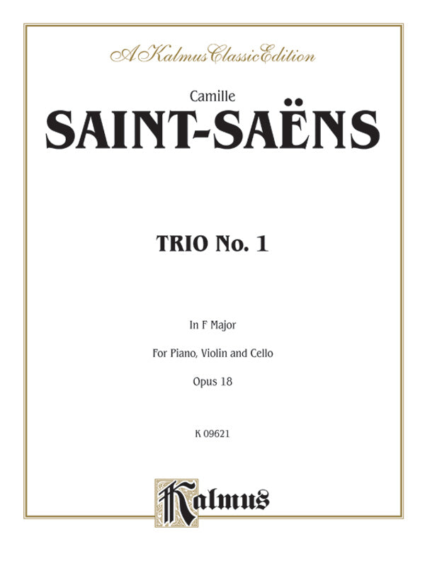 Saint-Saëns: Trio No. 1 in F Major, Op. 18 Sheet Music Preview