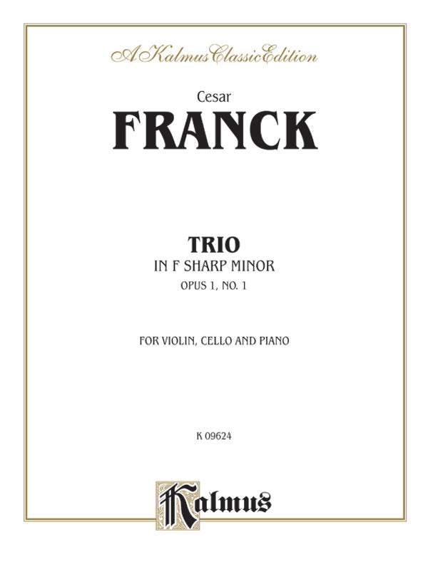 Trio in F-sharp Minor (Opus 1, No. 1) Cover Image