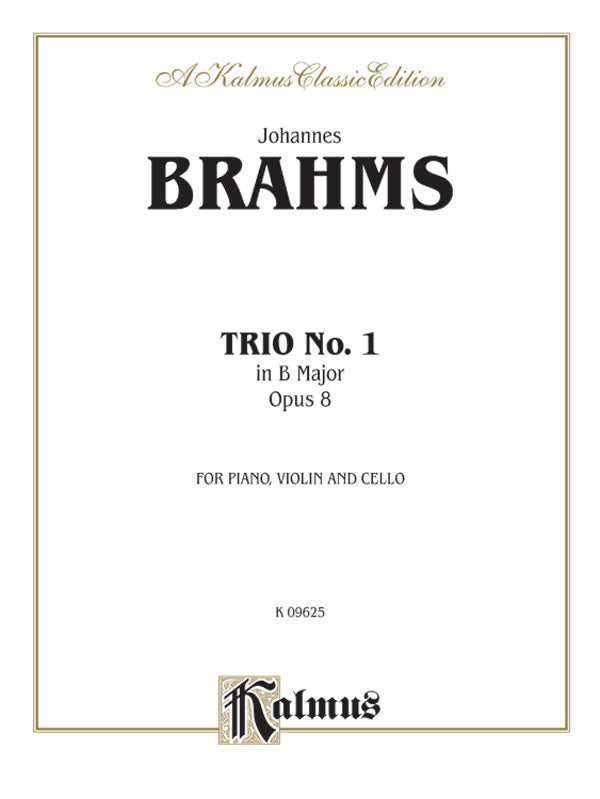 Brahms: Trio No. 1 in B Major, Op. 8 Sheet Music Preview