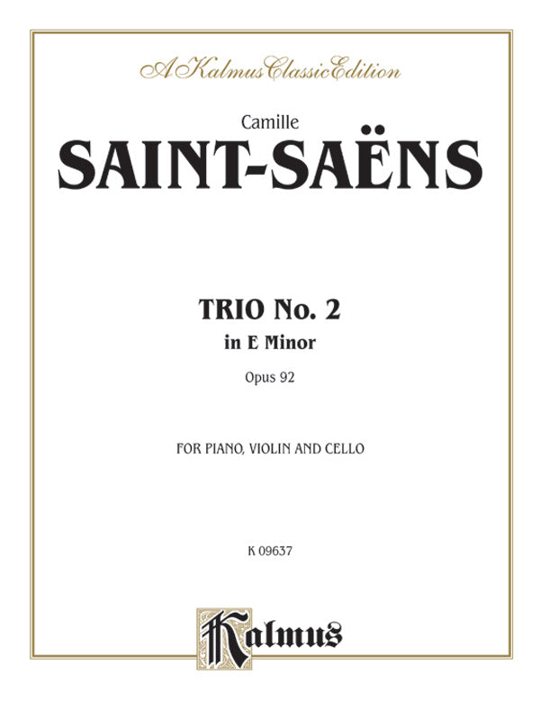 Trio No. 2, Opus 92  Cover Image
