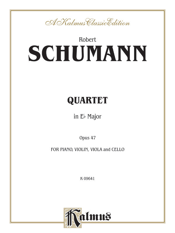 Schumann: Quartet in E flat Major, Op. 47 Sheet Music Preview