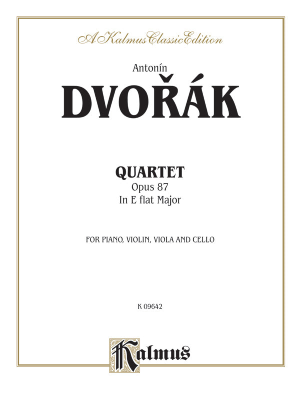 Dvorák: Quartet in E flat Major, Op. 87 Sheet Music Preview