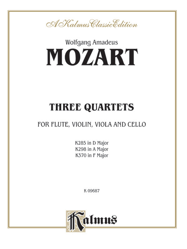 Three Quartets, K. 285, 298, 370 Cover Image