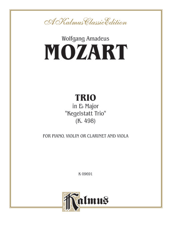 Mozart: Trio in E flat Major, "Kegelstatt Trio" (K. 498) Sheet Music Preview