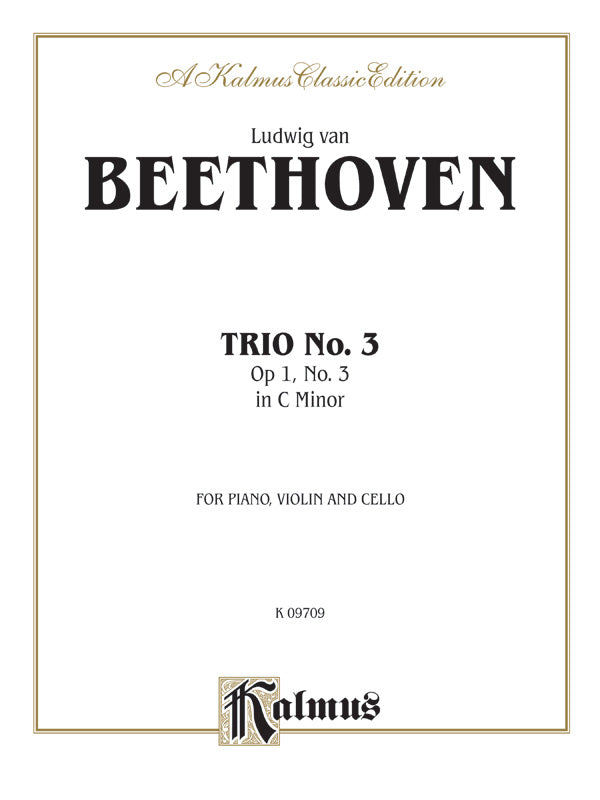 Piano Trio No. 3 in C Minor, Opus 1, No. 3 Cover Image
