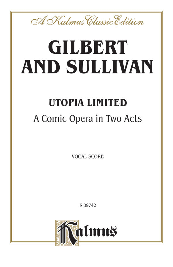 Utopia Limited, A Comic Opera in Two Acts Cover Image