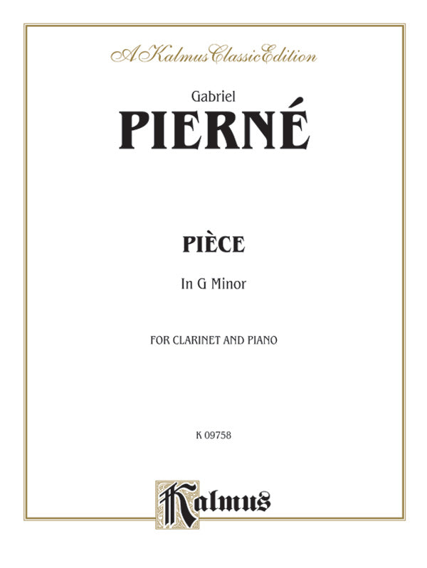 Pierné: Pièce in G Minor Sheet Music Preview