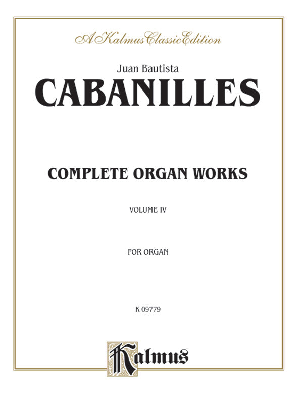 Cabanilles: Complete Organ Works, Volume IV Sheet Music Preview