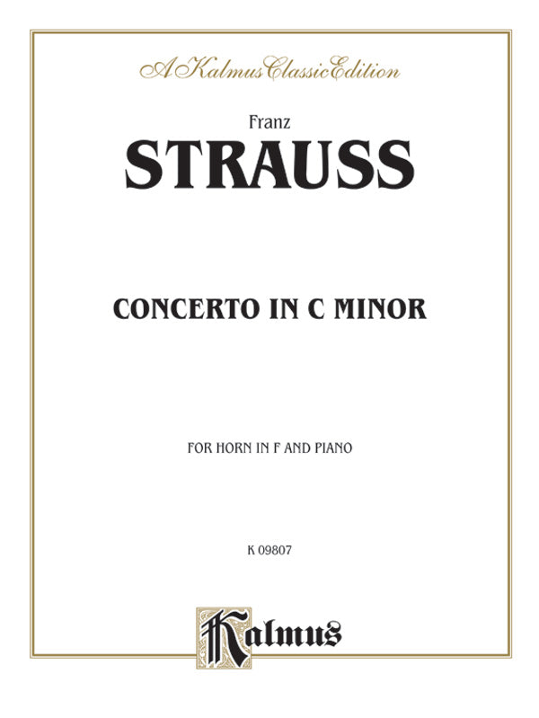 Horn Concerto, Opus 8 Cover Image
