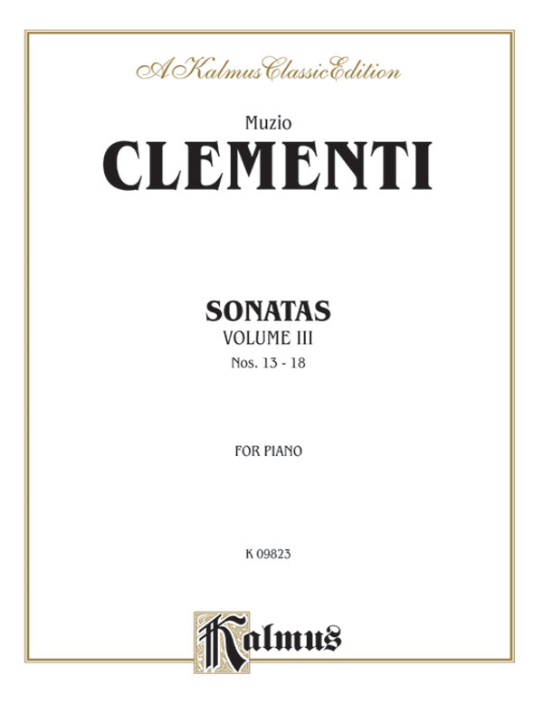 Clementi: Piano Sonatas (Volume III) Sheet Music Preview