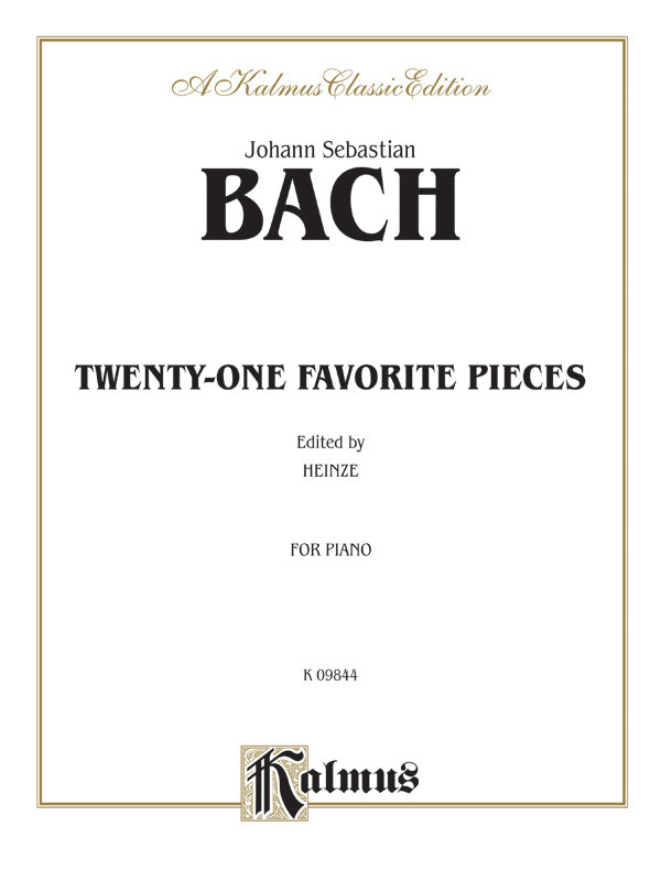 Bach: Twenty One Favorite Pieces Sheet Music Preview