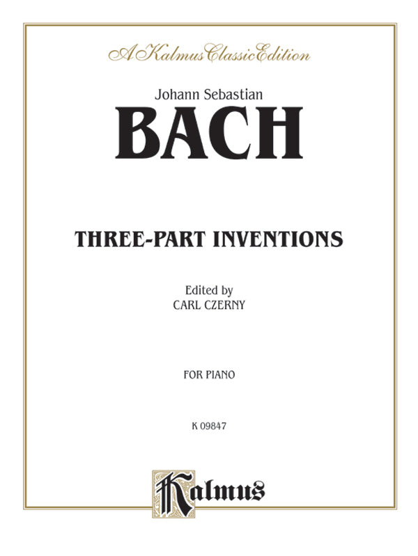 Bach: Fifteen Three-Part Inventions (Ed. Carl Czerny) Sheet Music Preview