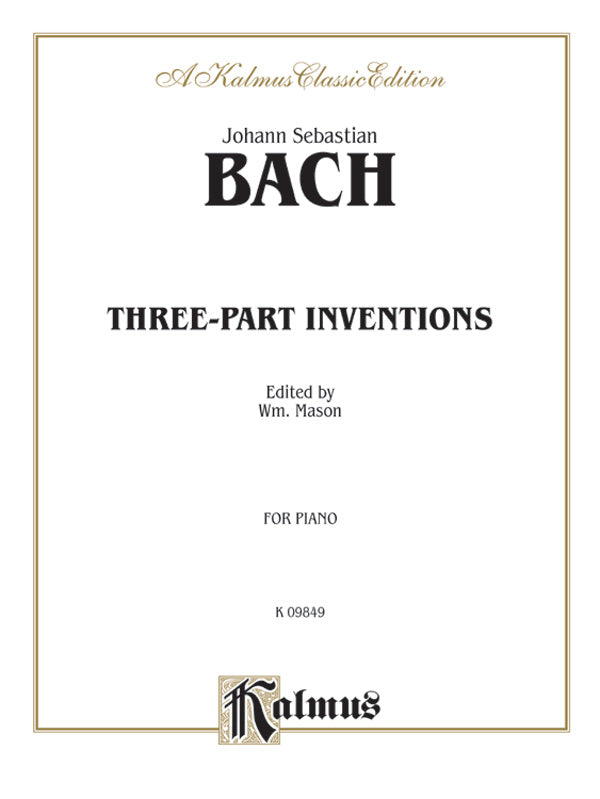 Bach: Three-Part Inventions (Ed. Mason) Sheet Music Preview