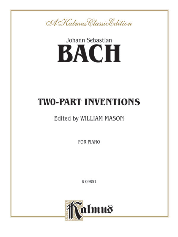 Bach: Two-Part Inventions (Ed. Mason) Sheet Music Preview