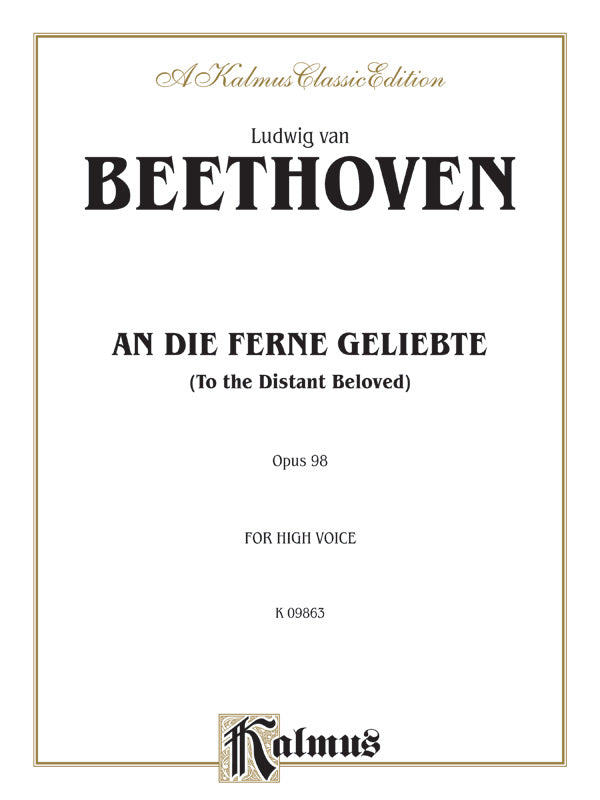 An Die Ferne Geliebte (To the Distant Beloved), Opus 98 Cover Image