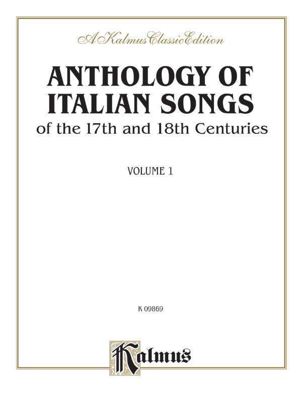 Anthology of Italian Songs (17th & 18th Century), Volume I Cover Image