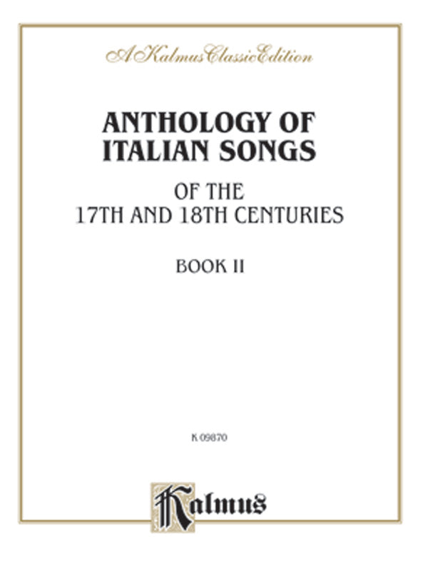 Anthology of Italian Songs (17th & 18th Century), Volume II Cover Image