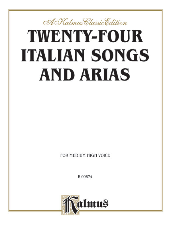 Twenty-four Italian Songs and Arias Cover Image